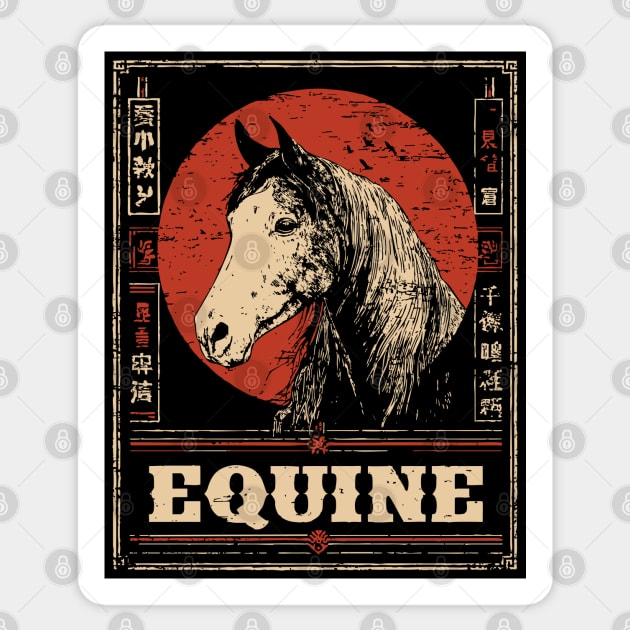 Equine Beauty in Sumi-e Style Sticker by TuncGK